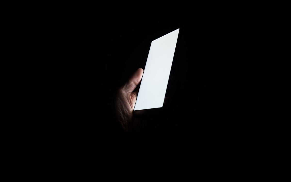 A patient messaging from bed at night